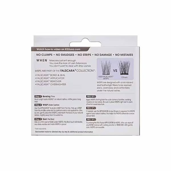 KISS Press On Lashes Shorty Wispies 30 Pack - British product