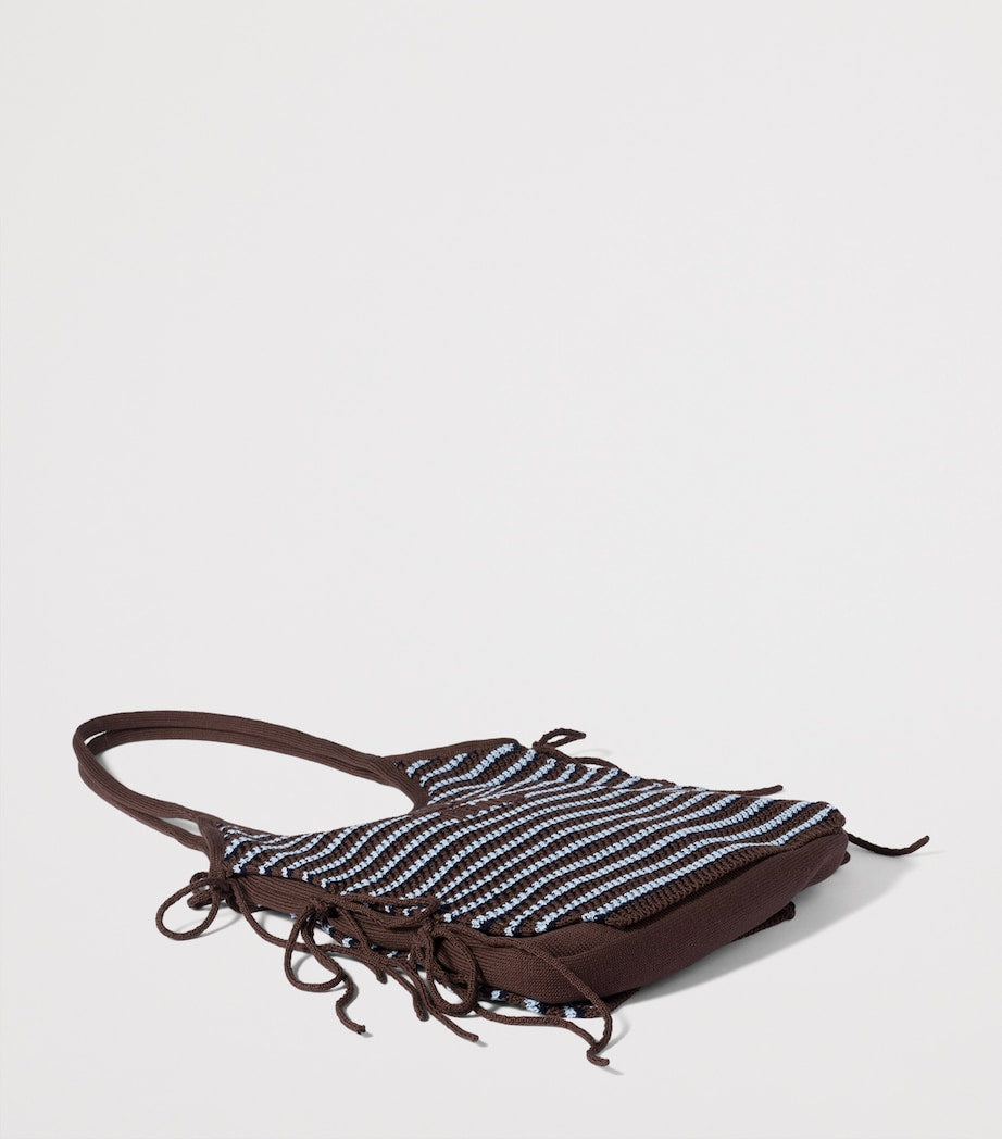Miu Miu Heklet Ivy Tote Bag vevd bomull, UK versjon