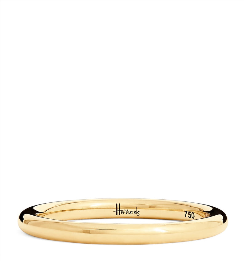 Harrods yellow gold ring 2mm, imported from the UK
