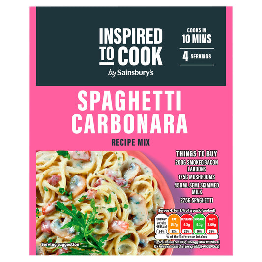 Sainsbury's Spaghetti Carbonara Recipe Mix, Inspired to Cook 32g GOODS Sainsburys   