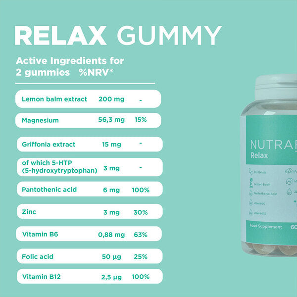 Nutrafine Relax Gummies 60 portions supplement UK version