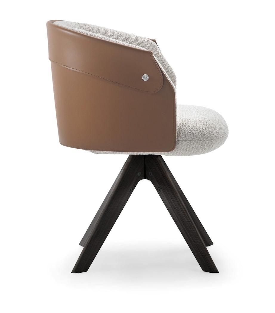 Flexform Ozzy swivelling dining chair 60cm x 55cm, UK version