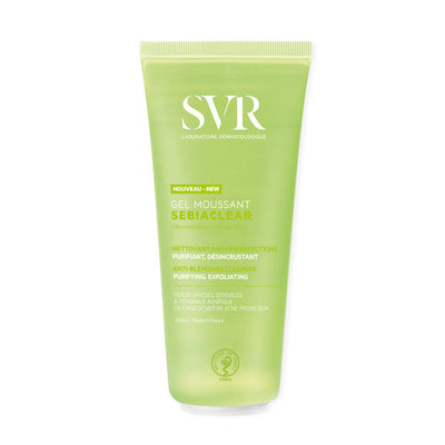 SVR SEBIACLEAR Skummende Salisylsyre Rens Ansiktsvask 200ml