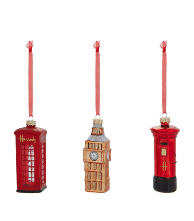 Harrods Harrods London Icons Tree Decorations Set of 3- Buy online at McGrocer