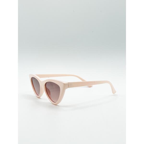 SVNX light pink cateye sunglasses, imported from the UK
