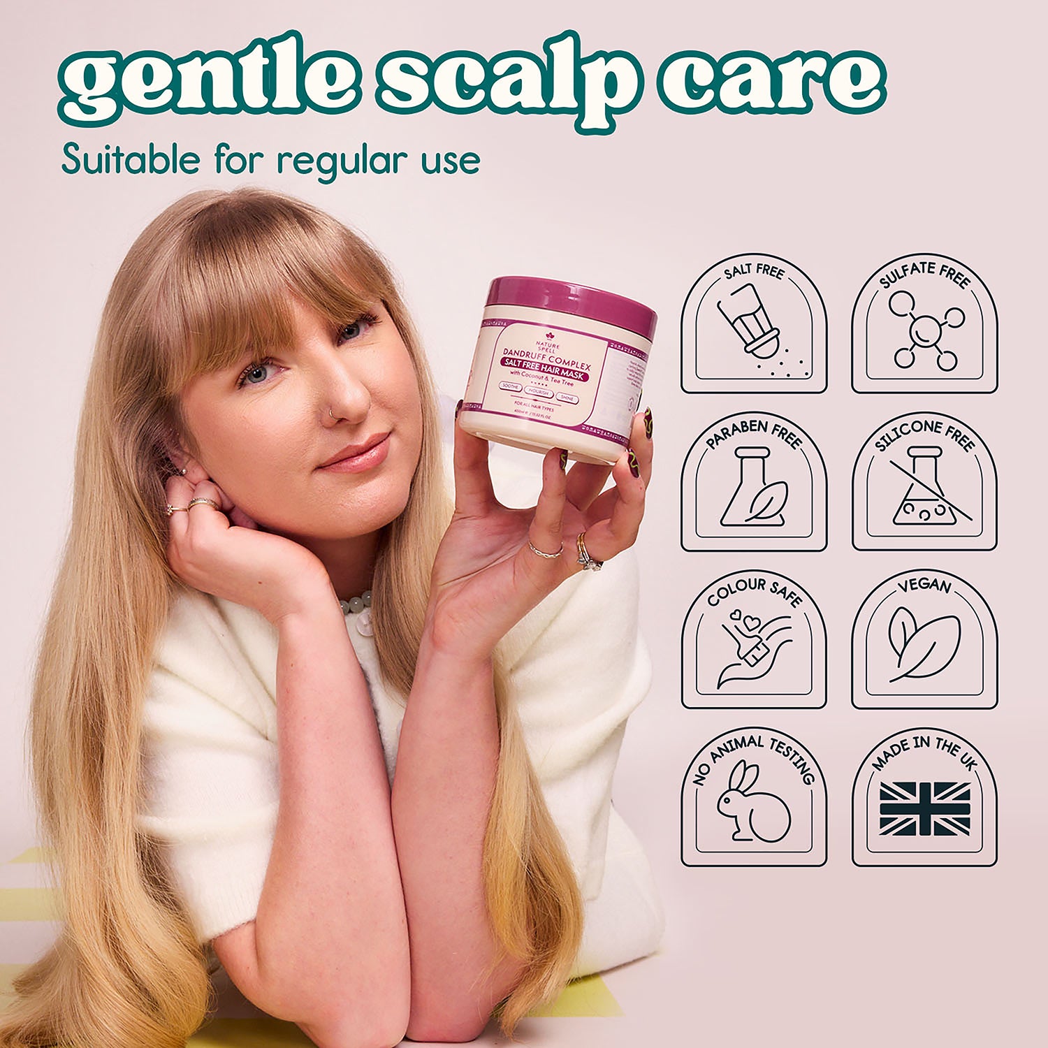Nature Spell dandruff hair mask 400 ml, imported from the UK