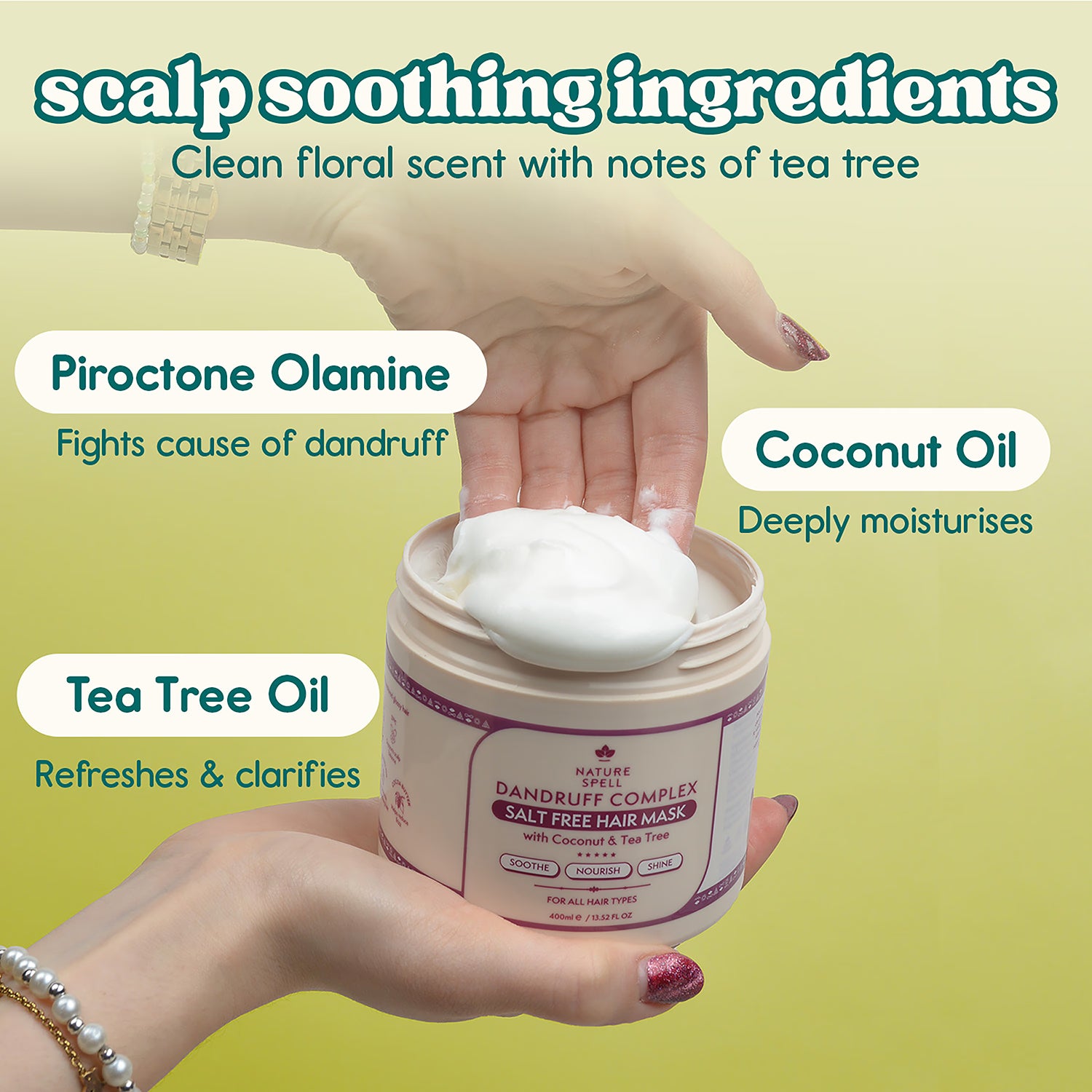 Nature Spell dandruff hair mask 400 ml, imported from the UK