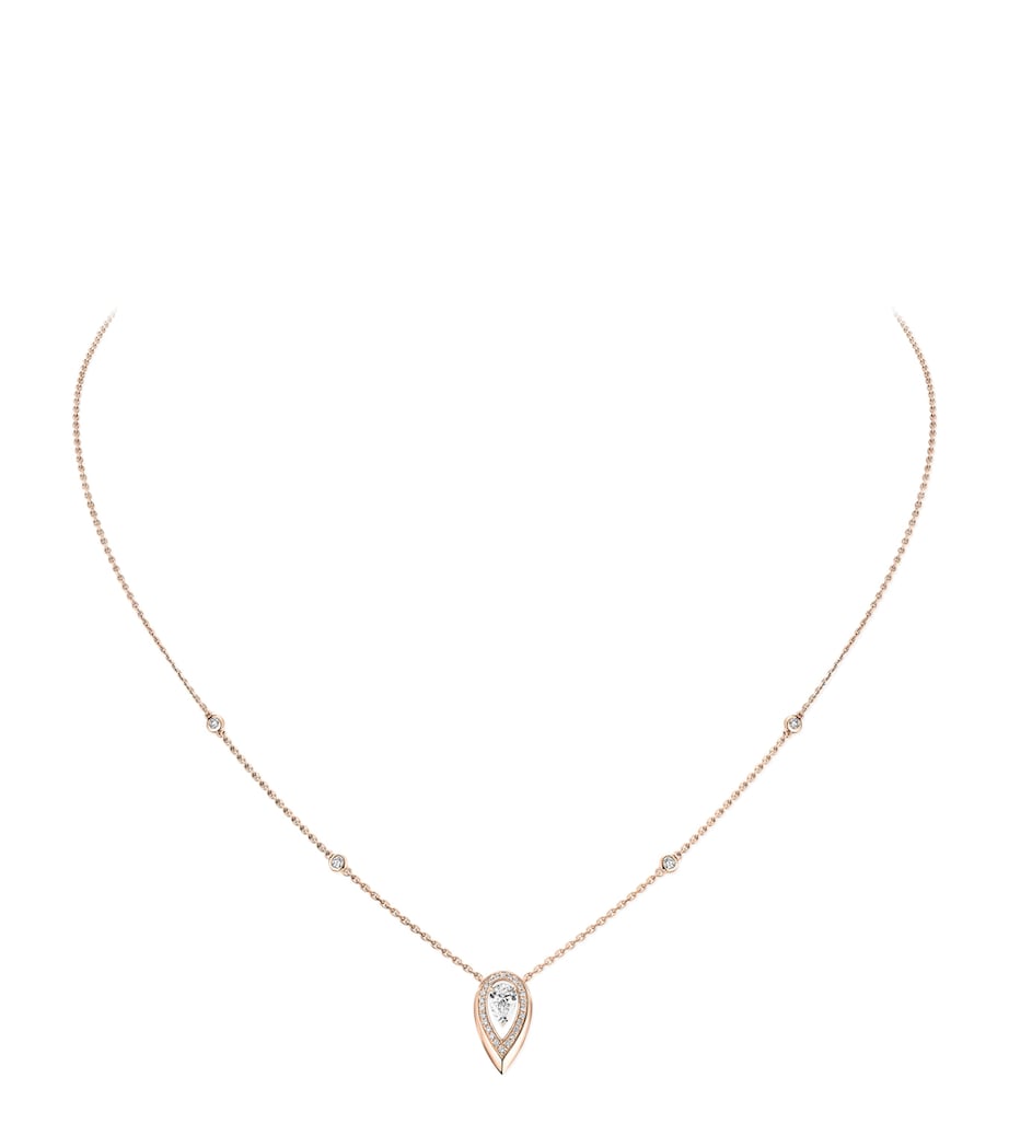 Messika Fiery diamond and pink gold necklace 0.42ct, imported from the UK