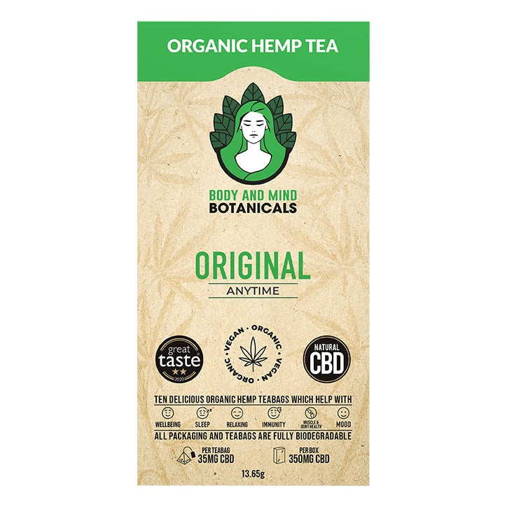 Body & Mind Botanicals CBD Hemp Tea Original 10 Tea Bags GOODS Holland&Barrett Original  