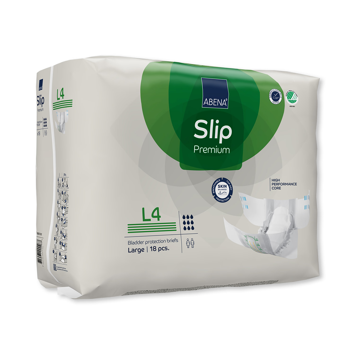 ABENA incontinence briefs Slip Premium L4 18 packs, imported from the UK