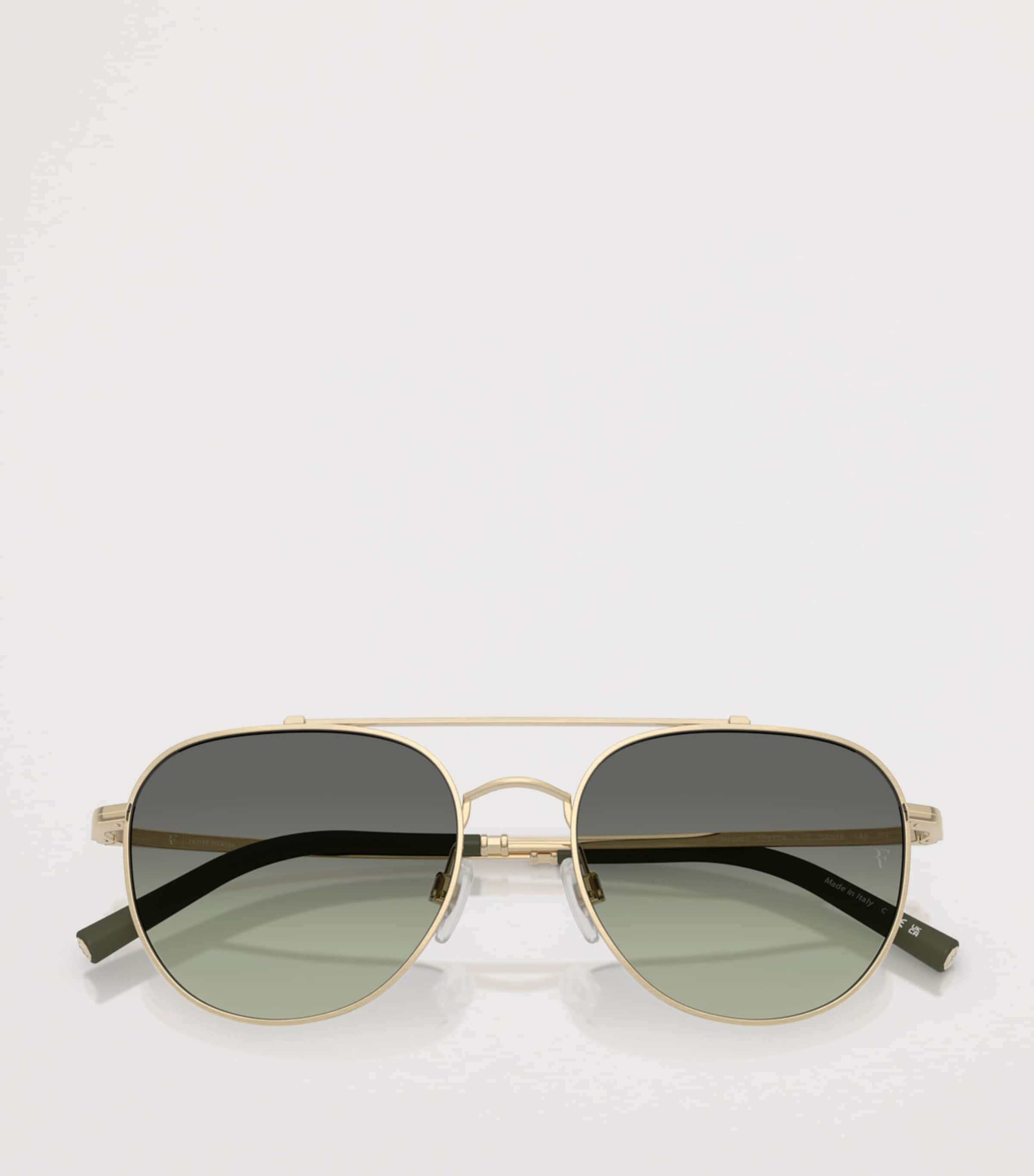 Oliver Peoples R-10 Piloten-Sonnenbrille mit Titanrahmen – britisches Produkt
