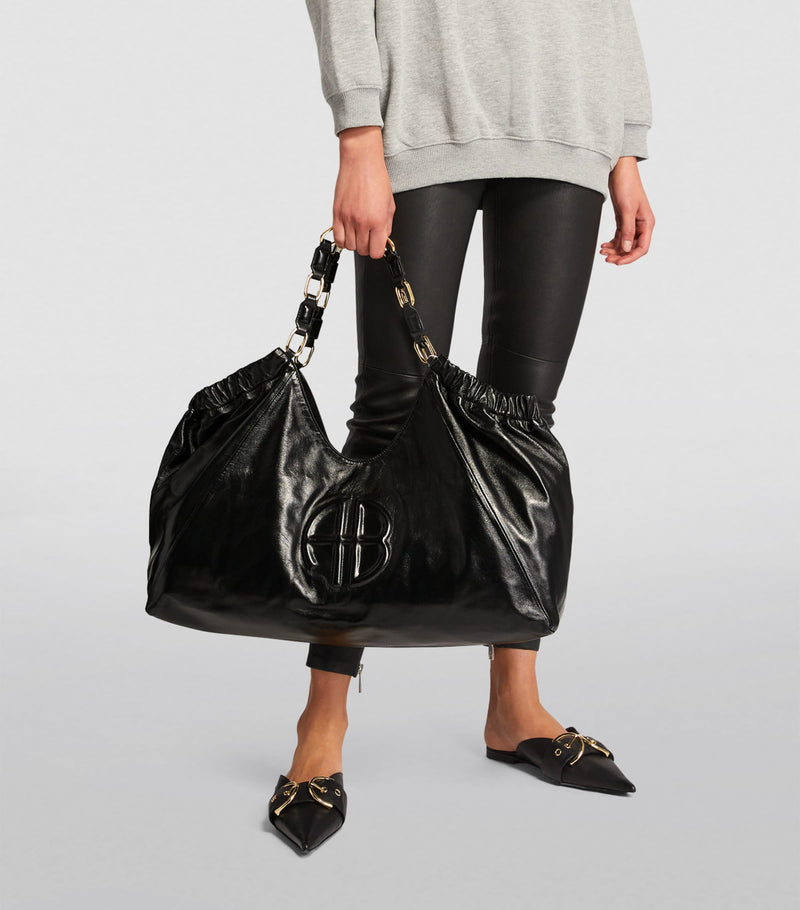 ANINE BING oversized leather tote bag, imported from the UK