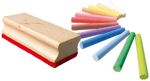 SES coloured chalk with wiper set, UK version