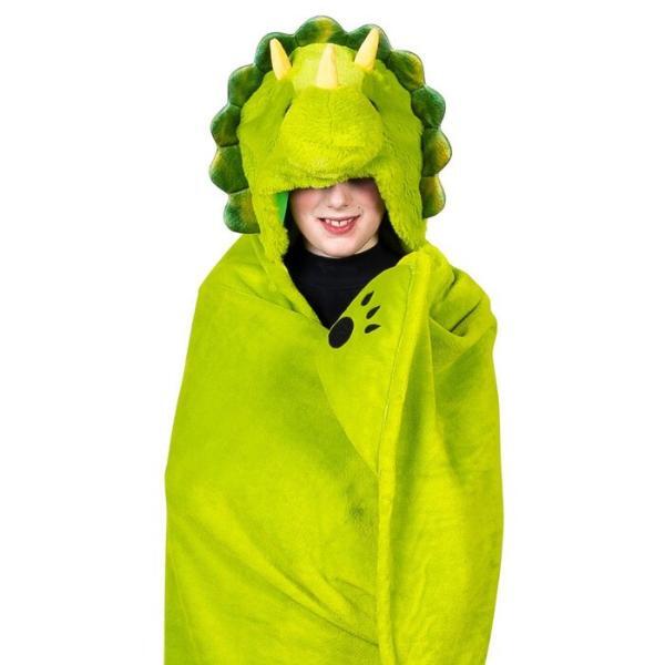 Cozy Noxxiez kids Dino hooded blanket large - British product