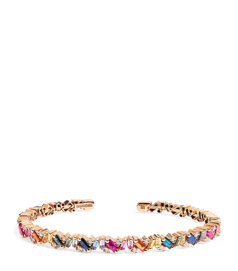 Suzanne Kalan rainbow frenzy bangle with diamonds and sapphires (British brand)