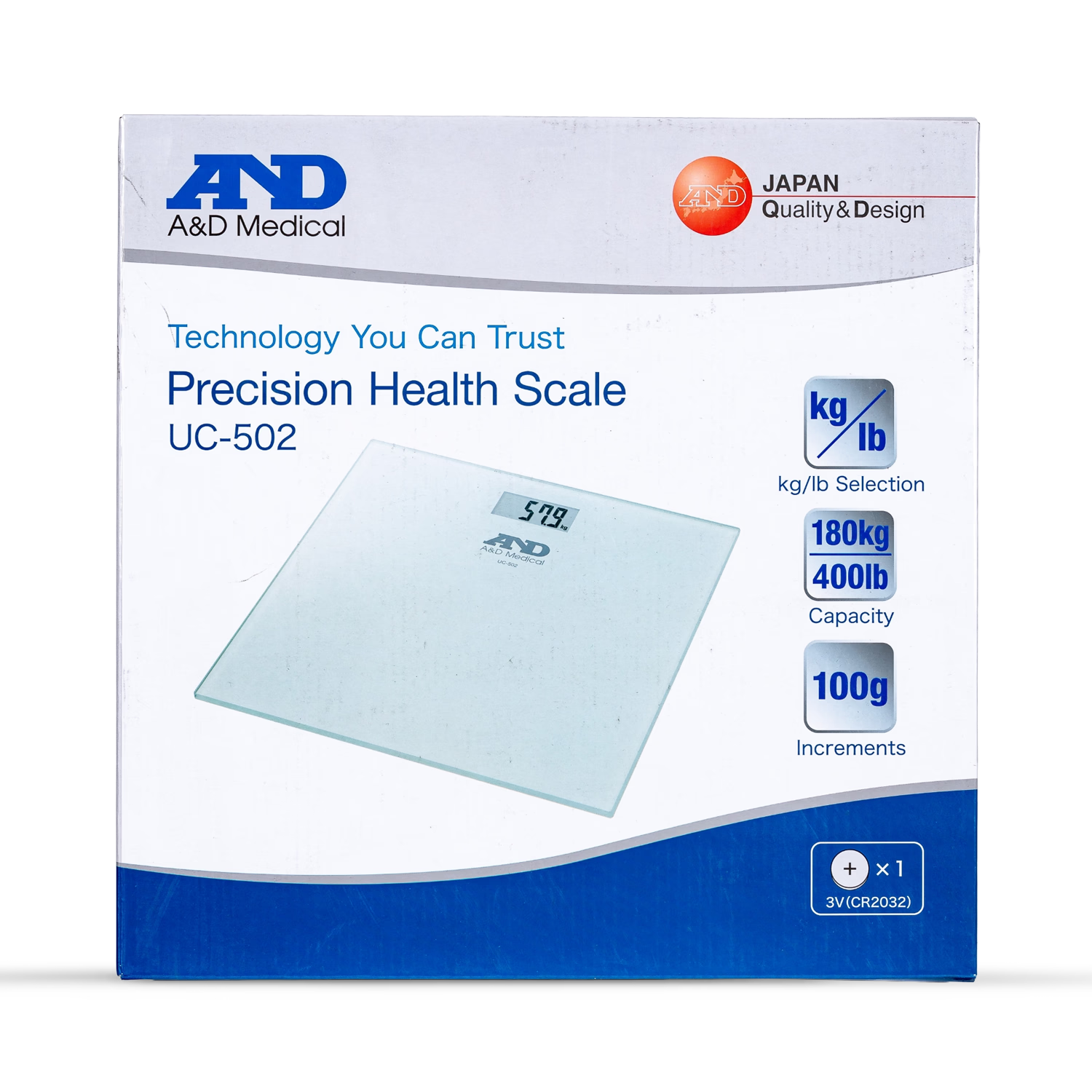 A&D Medical UC-502 bathroom scale white - British product