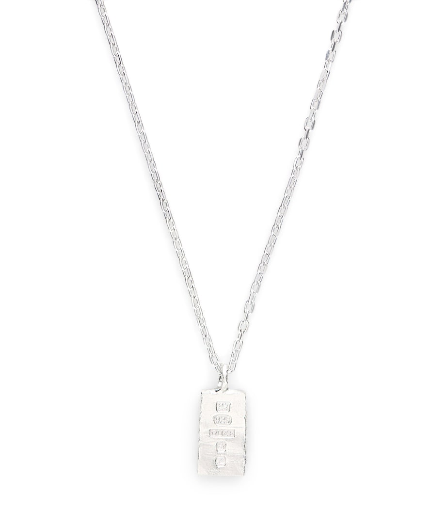 The Ouze sterling silver hallmark necklace, imported from the UK