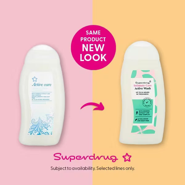 Superdrug Active Fresh intimate wash 250ml (British brand)