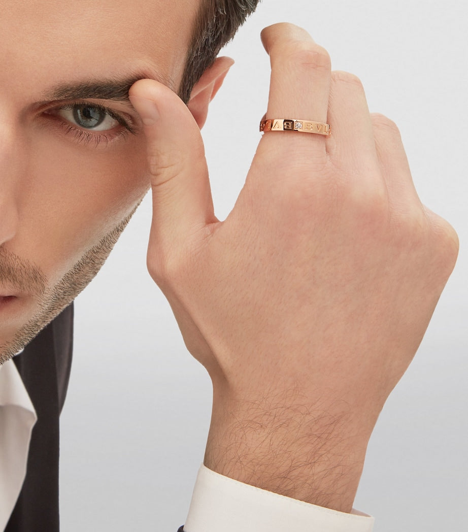 Bvlgari B.zero1 ring rose gold with diamonds, UK version