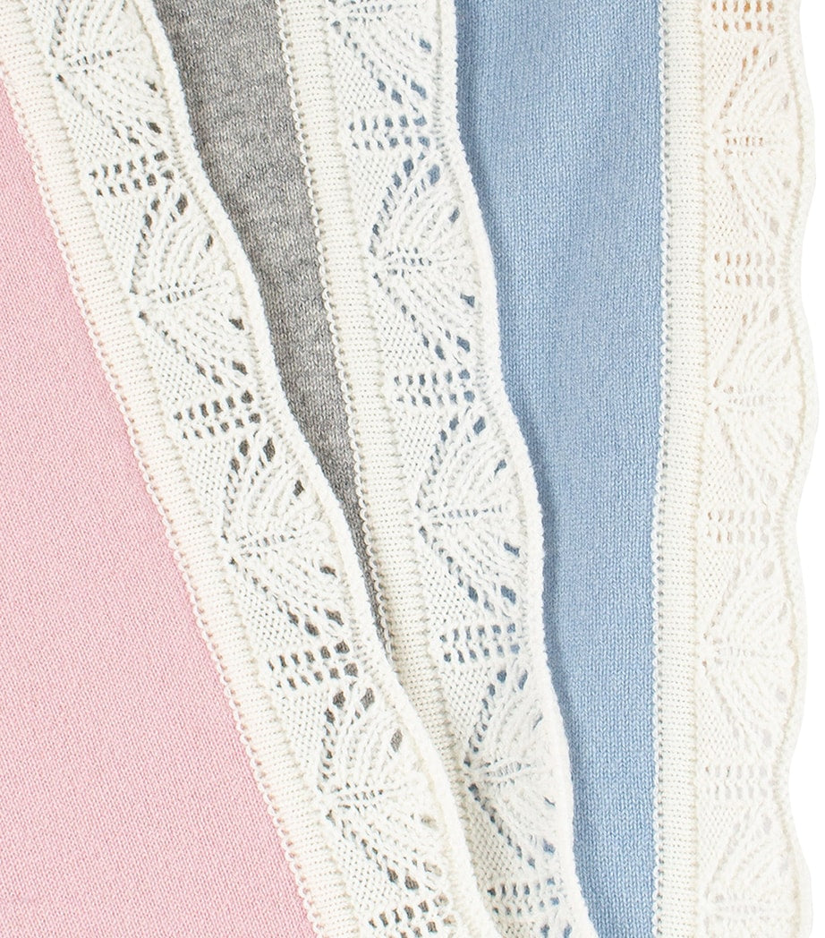 Trotters cashmere blanket with frills, UK version