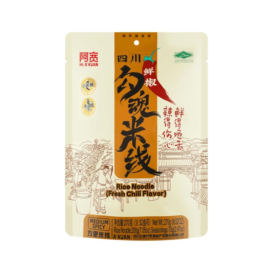 Bai Jia Sichuan fresh chilli rice noodle with spicy flavour - British product