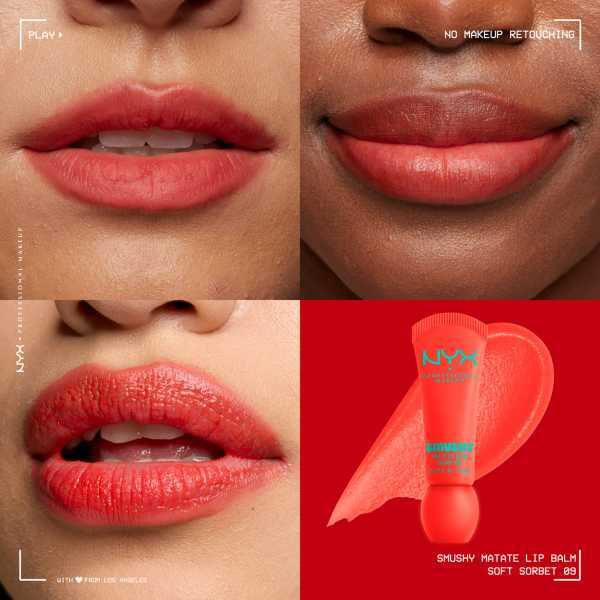 NYX Professional Makeup Smushy Matte Lip Balm Soft Sorbet (British brand)