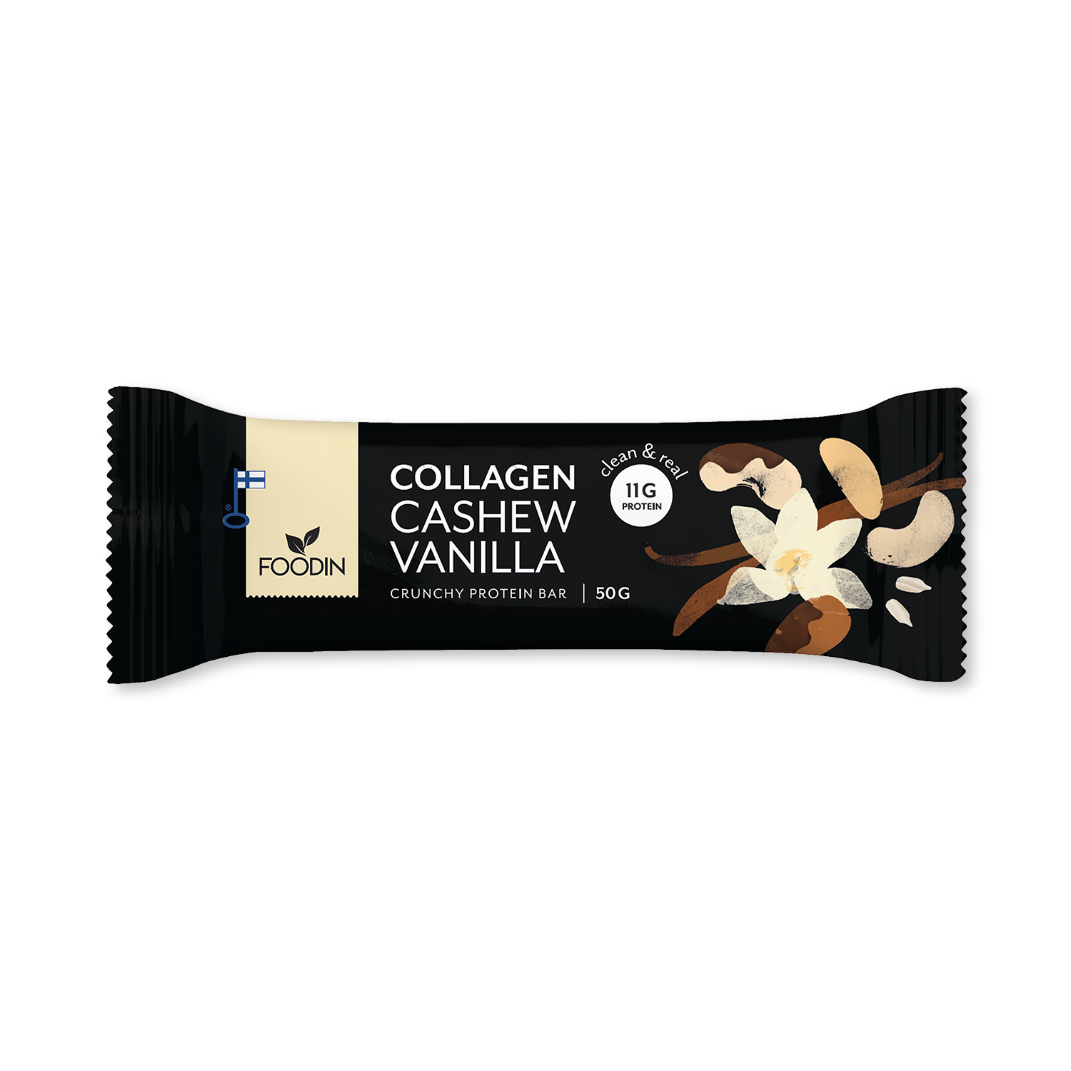 Collagen protein bar cashew vanilla 12x50g - British product