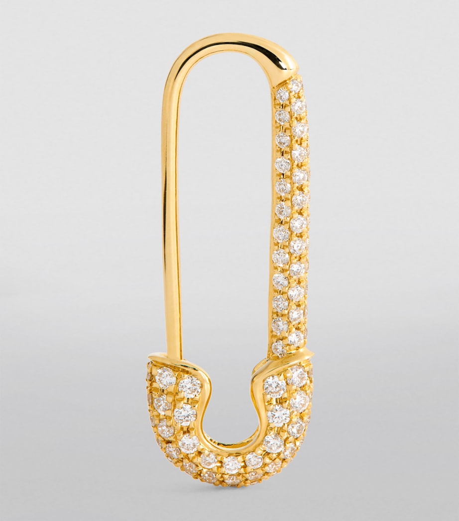 Anita Ko yellow gold and diamond safety pin earring - British product
