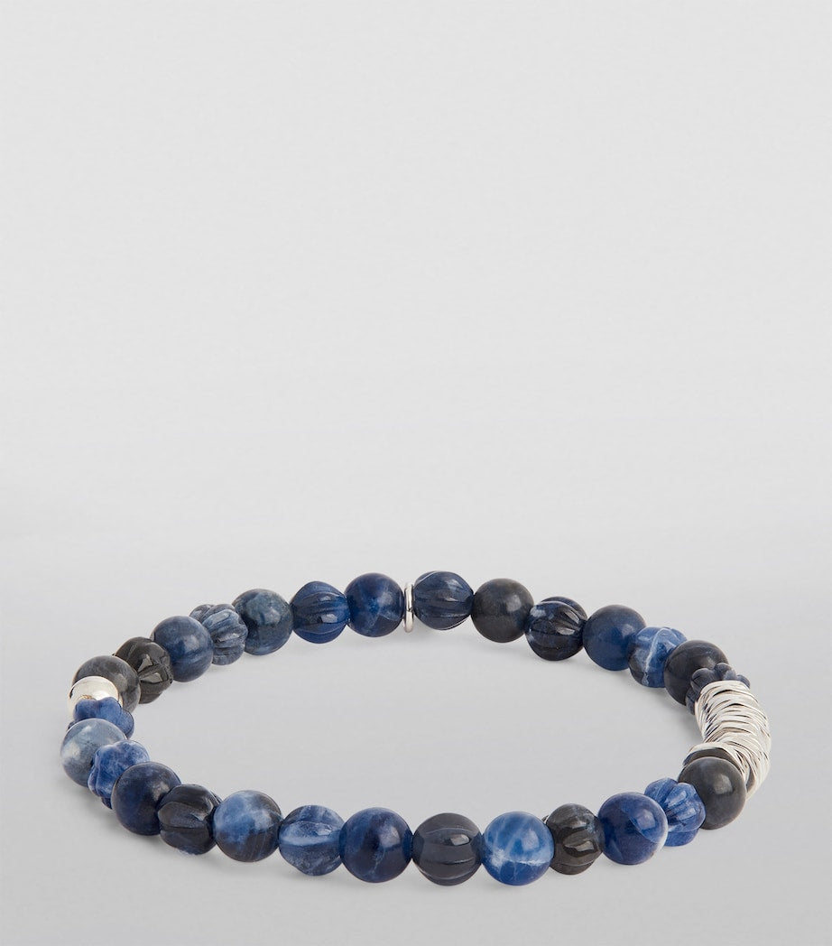 Tateossian sodalite and sterling silver discs bracelet, UK version