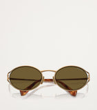 Miu Miu designer metal oval sunglasses - British product