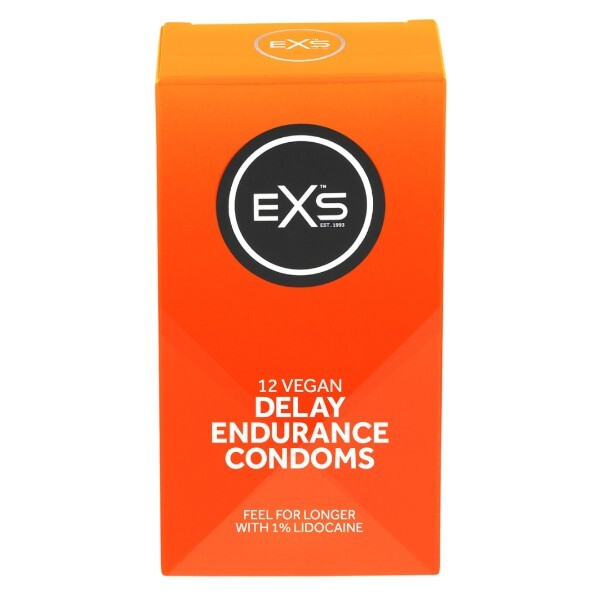 EXS delay condoms latex 12 pack regular fit, imported from the UK