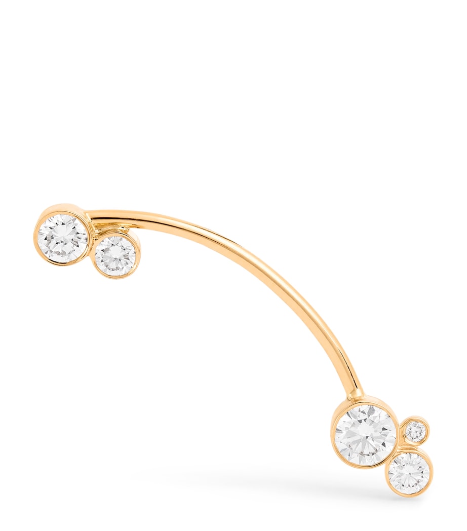 Sophie Bille Brahe gold diamond single earring (British brand)