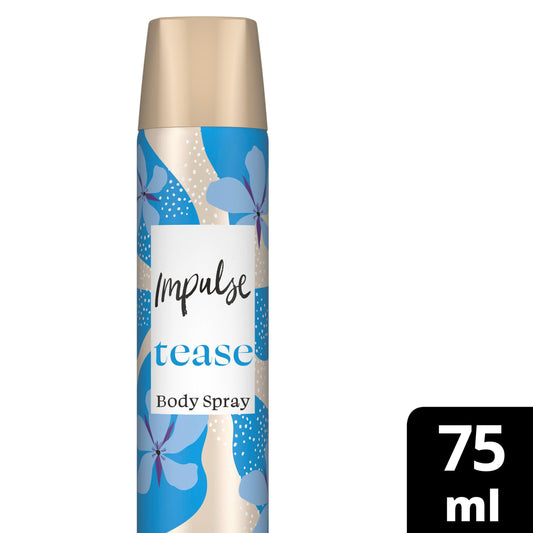 Impulse Body Spray Deodorant, Tease 75ml For her Sainsburys   