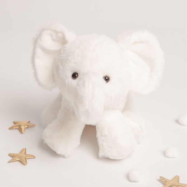 Babbico Gift Boxed Elba The Elephant White Soft Toy GOODS Superdrug   