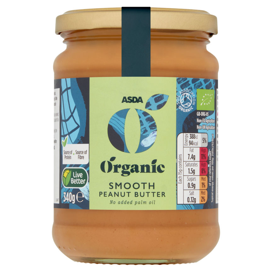 ASDA Organic Smooth Peanut Butter 340g GOODS ASDA   