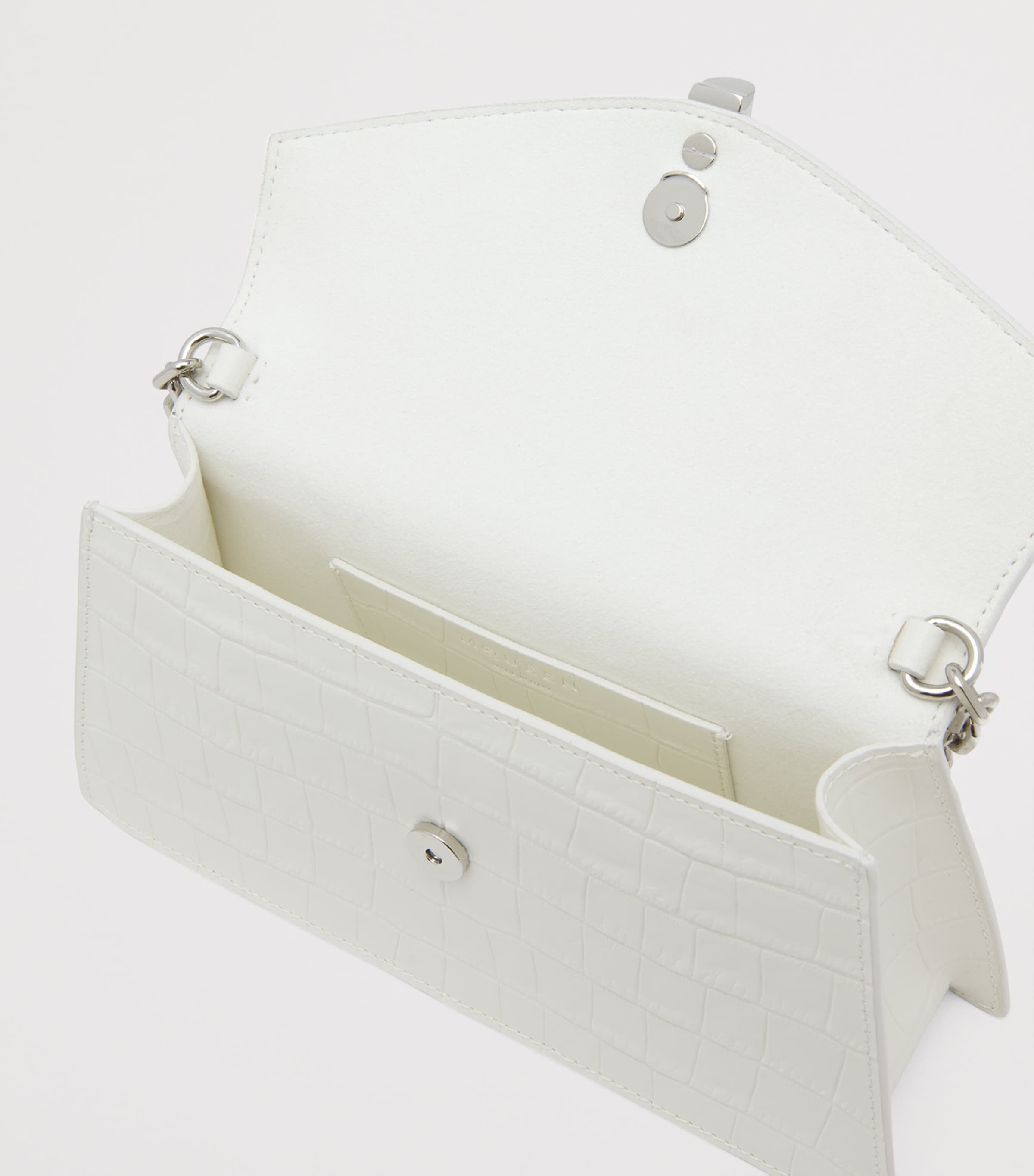 McQueen mini croc-embossed skull shoulder bag - British product