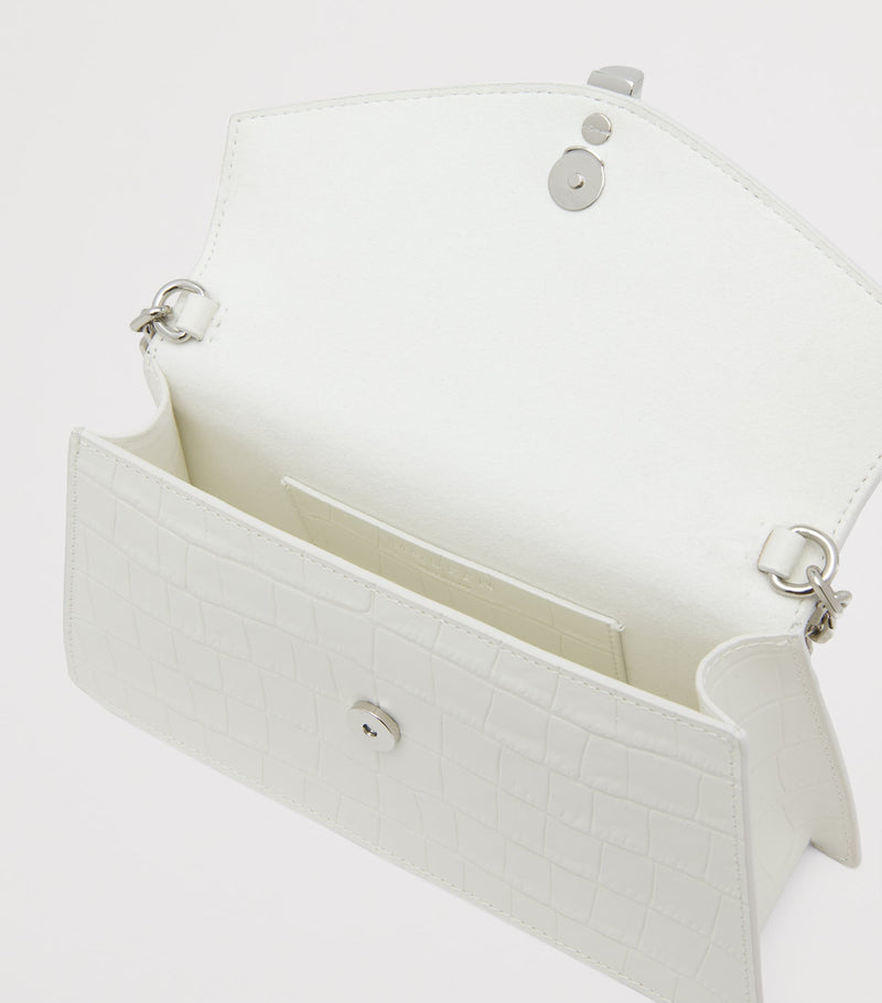 McQueen mini croc-embossed skull shoulder bag - British product