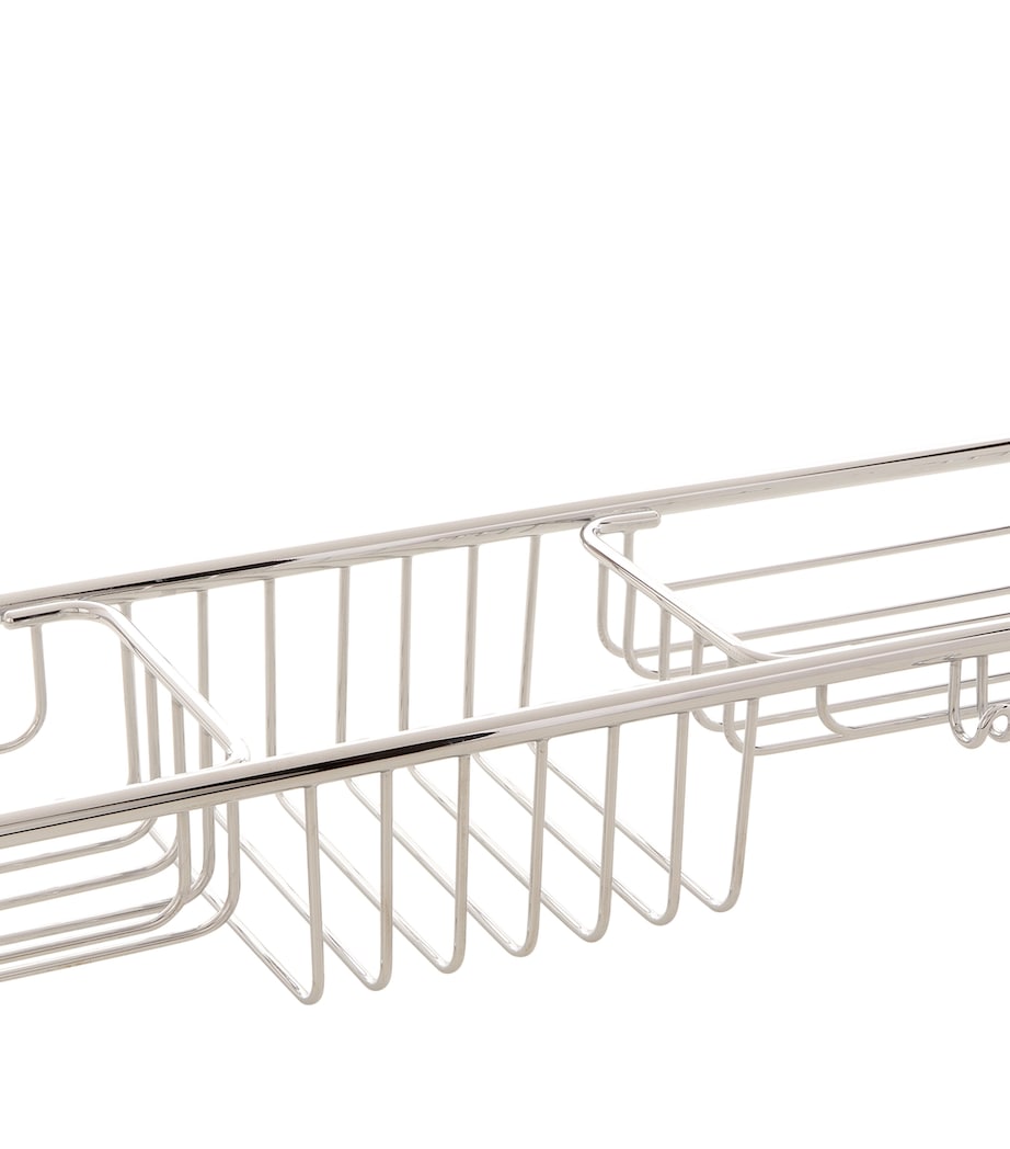 Zodiac extendable bath rack with compartments and hooks (British brand)