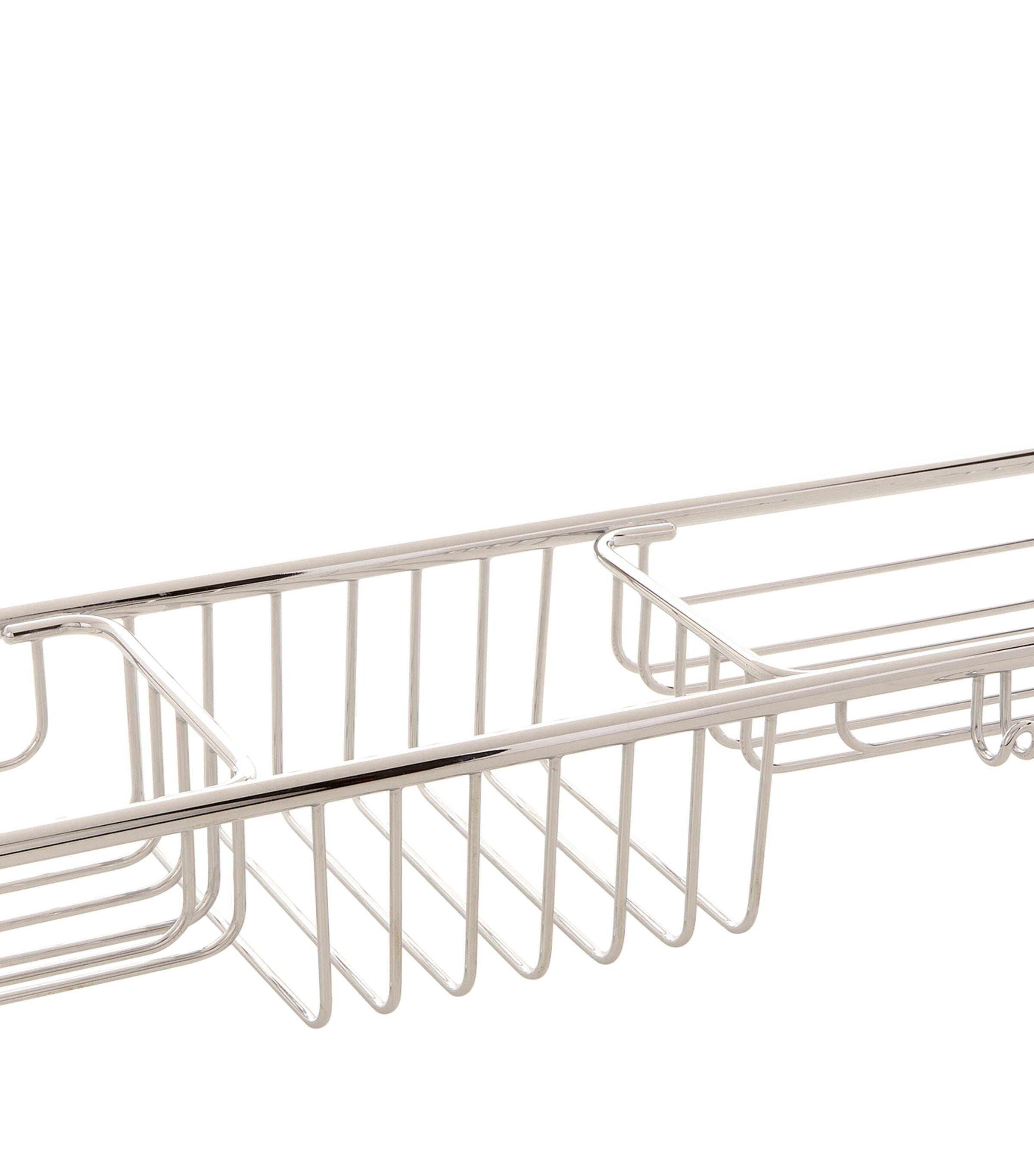 Zodiac extendable bath rack with compartments and hooks (British brand)