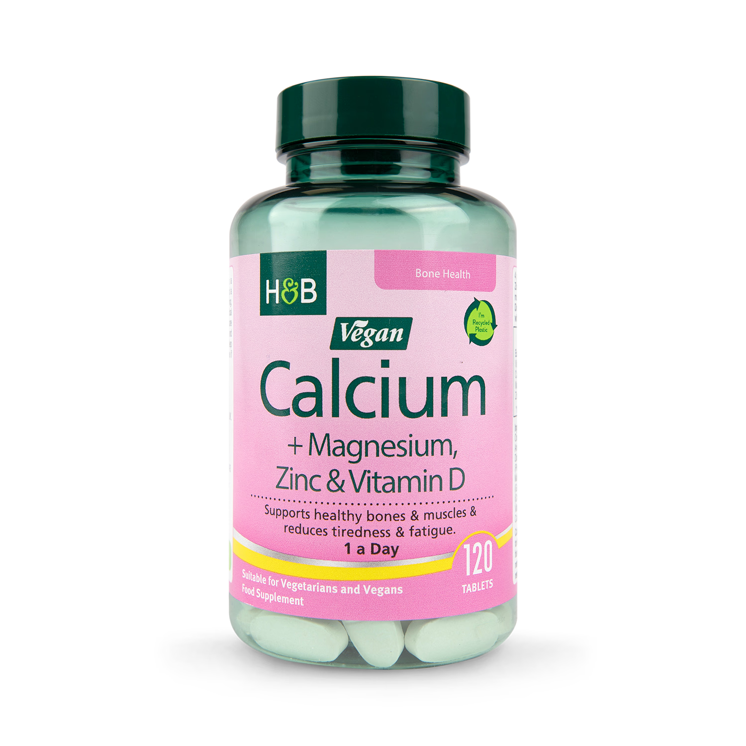 Holland & Barrett vegan calcium magnesium tablets 120 count, UK version
