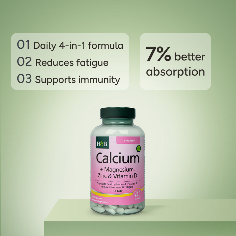 Holland & Barrett vegan calcium magnesium tablets 120 count, UK version
