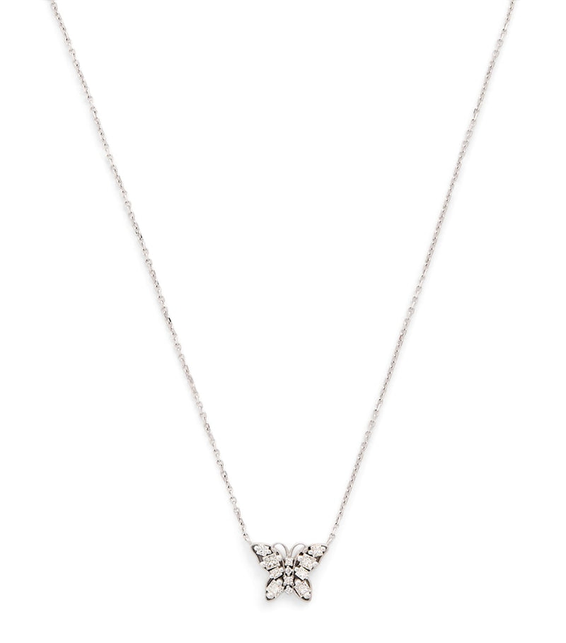 Suzanne Kalan princess mini butterfly white gold diamond necklace - British product