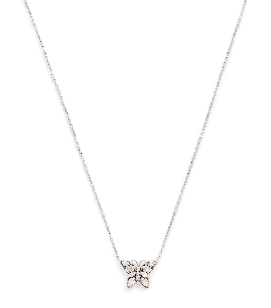 Suzanne Kalan princess mini butterfly white gold diamond necklace - British product