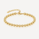 MUCHV 4mm gold ball bracelet 16.2cm (British brand)