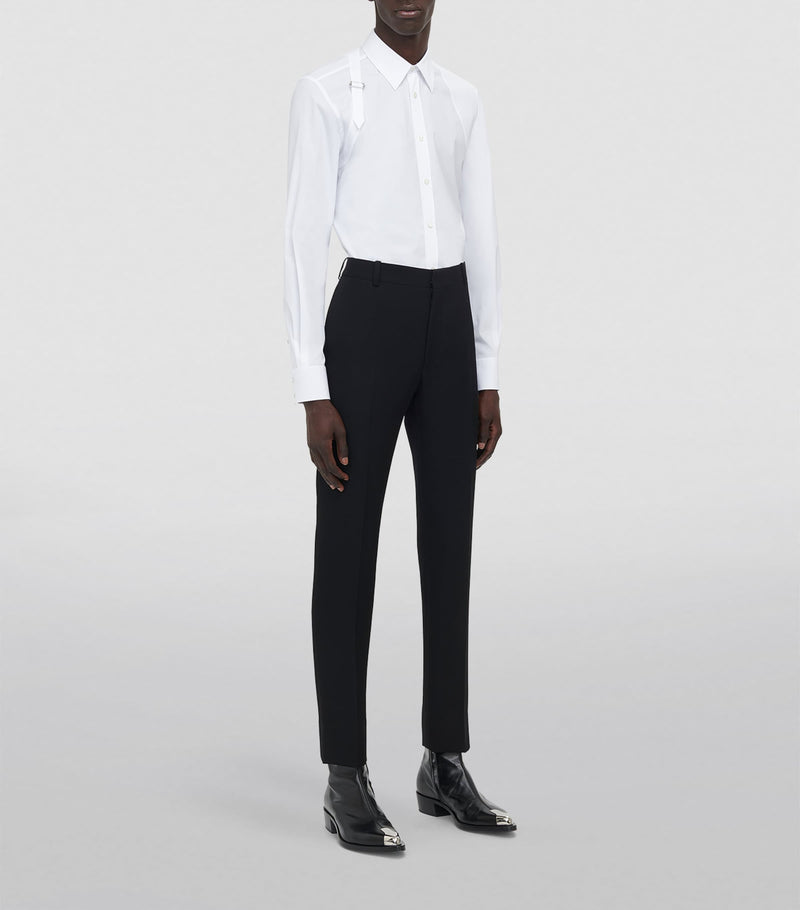 Alexander McQueen tailored cigarette trousers, imported from the UK