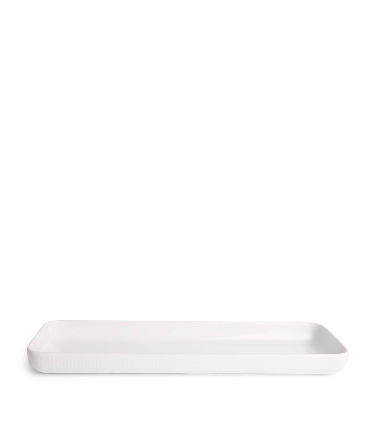 Royal Copenhagen white fluted rectangular dish 36cm x 12.5cm, imported from the UK