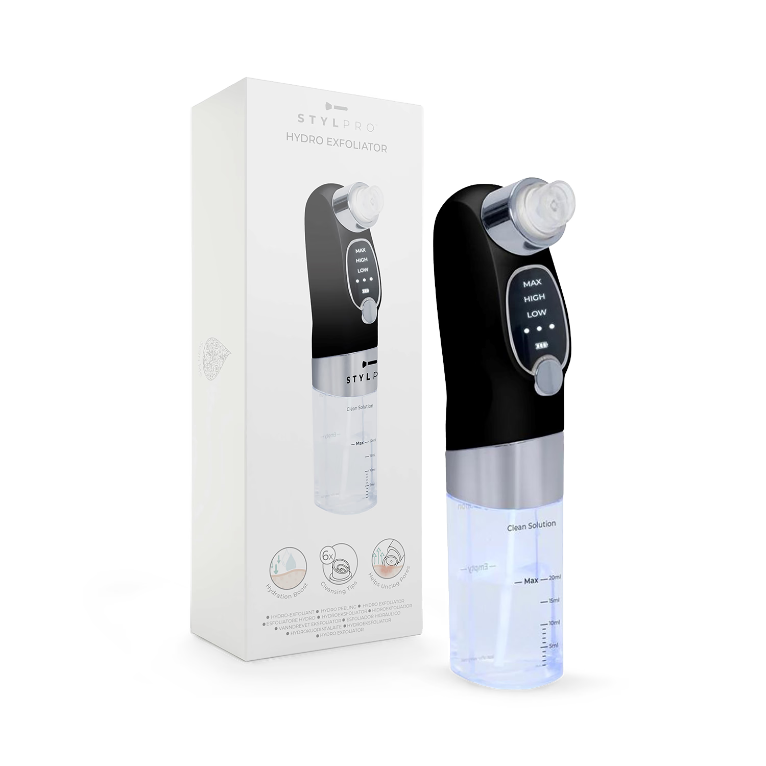 Stylpro Hydro Exfoliator skincare device - British product