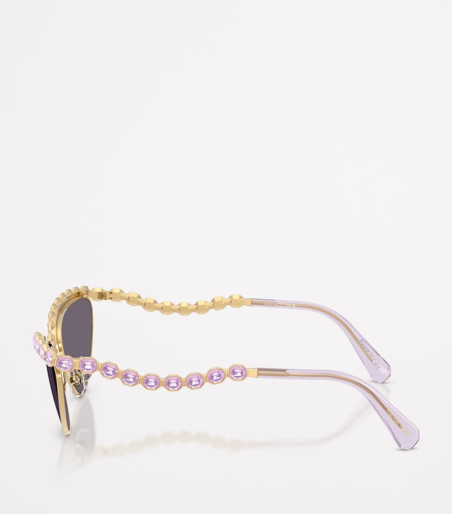 Swarovski cat eye metal sunglasses (British brand)