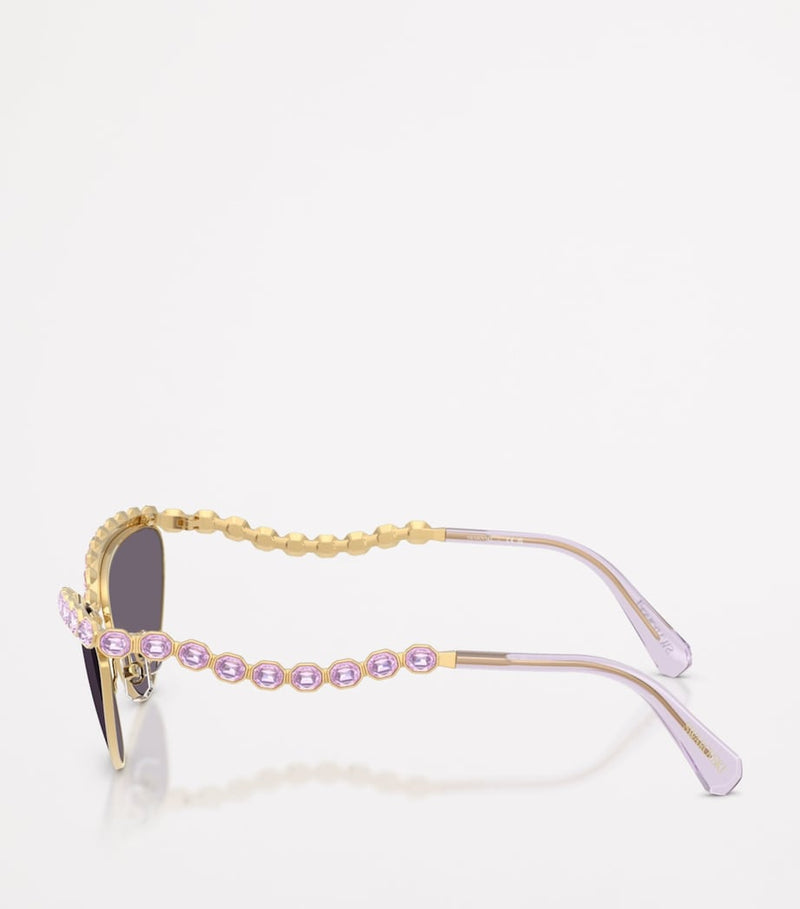 Swarovski cat eye metal sunglasses (British brand)