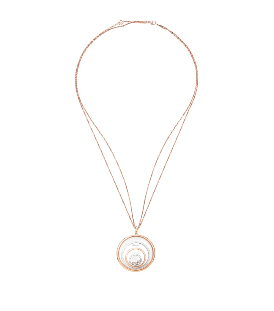 Chopard mixed gold diamond Happy Spirit pendant (British brand)